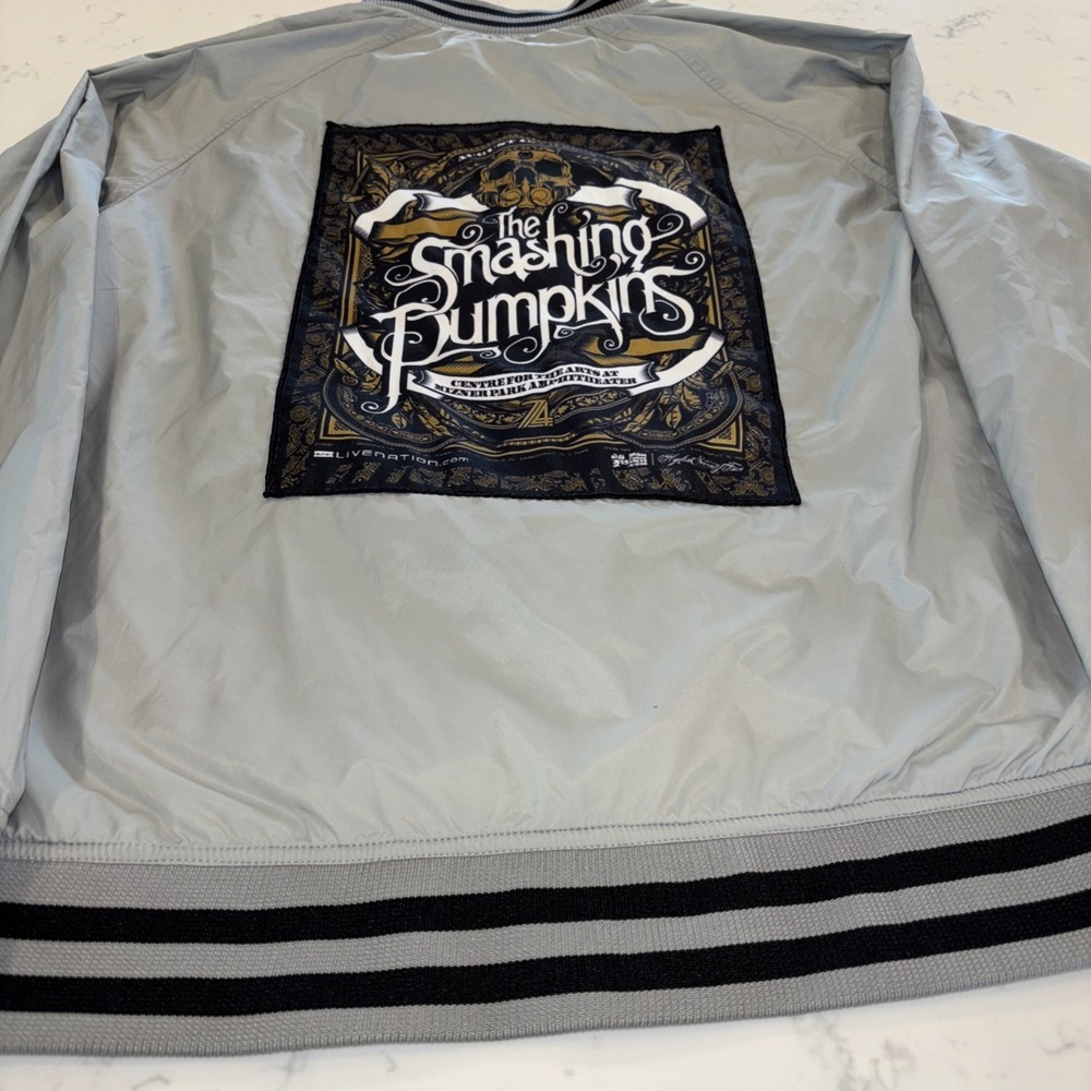 Smashing Pumpkins X AlpineStars Nylon Bomber Jacket Concert Aug. 19th 2008 SZ LG - Picture 4 of 11
